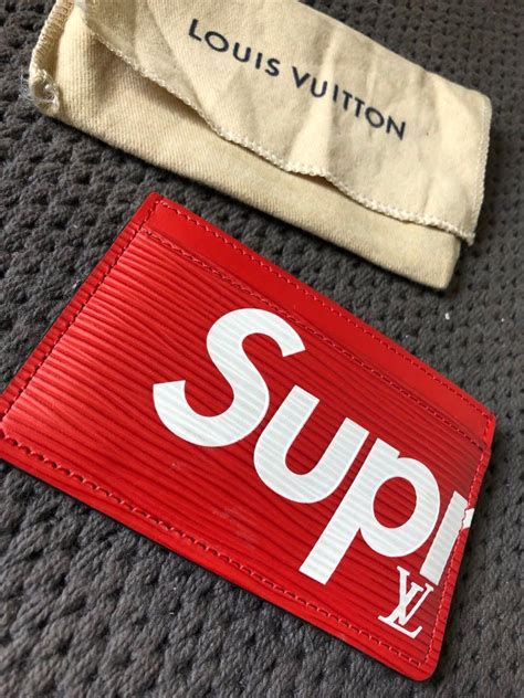 supreme lv card holder black|louis vuitton x supreme.